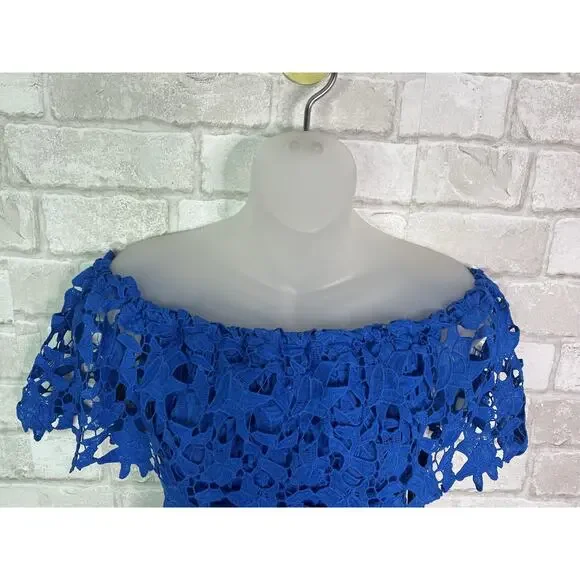 NWT Lulu’s Blue Lace Dress - Picture 7 of 14